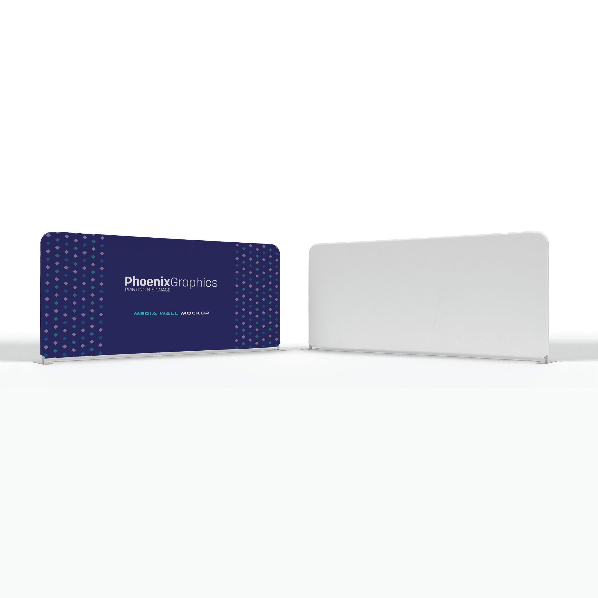 Two rectangular panels with 'Phoenix Graphics' branding on a white background
